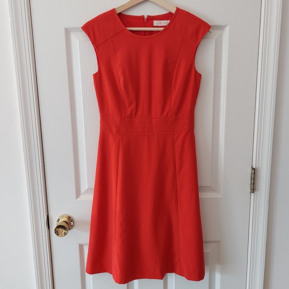 Tory Burch Dresses & Skirts - Tory Burch Madras Red Stretch Wool Blend Cap Sleeve Megan Dress Size 0